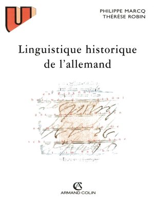cover image of Linguistique historique de l'allemand